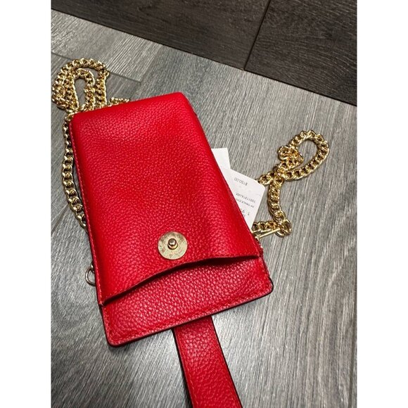 COACH Signature leather crossbody phone Red bag chain - Picture 13 of 13